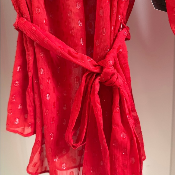 INC International Concepts Red Ruffled Blouse - Picture 6 of 10